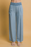 High Waisted Smock Denim Pullon
