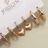 Heart Drop Pearl Hoop Trio