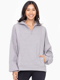 Oversized Half Zip (Heather Grey)