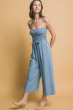Smock Denim Jumpsuit