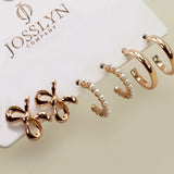 Bow Pearl Earring Set