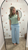 High Waisted Smock Denim Pullon