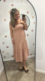 Burnt Orange Smock Dress