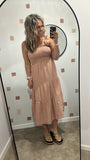 Burnt Orange Smock Dress