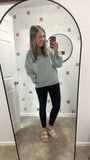 Oversized Half Zip (Heather Grey)