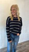 Ribbed Navy Sweater