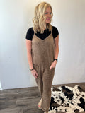 Moving Along Jumpsuit (Brown)