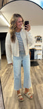 Textured Blue Striped