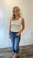 Striped Bodysuit (Ivory)