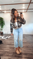 Brown Crop Flannel