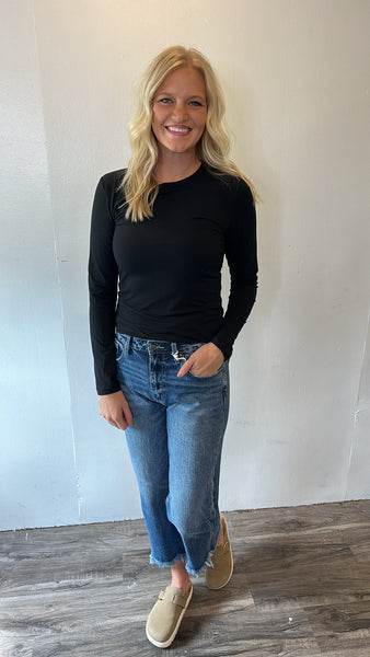 Long Sleeve Bodysuit (Black)
