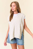Drop Shoulder Cable Sweater Vest (2 colors)