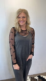 Black Bow Lace Top