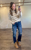 Taupe Striped Sweater