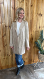 Faux Suede Jacket (Taupe)