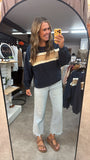 Contrast Navy Sweater