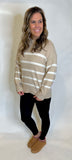 Taupe Striped Sweater