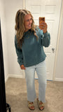 Acid Wash Lounging Crew (green)