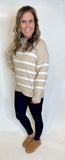 Taupe Striped Sweater