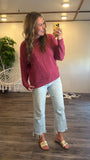 Brushed Pocket Sweater (Cabernet)