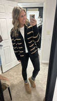 Striped Cardigan (Black)