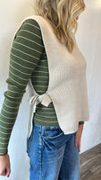 Side Tie Vest (Sand Beige)