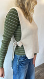 Side Tie Vest (Sand Beige)