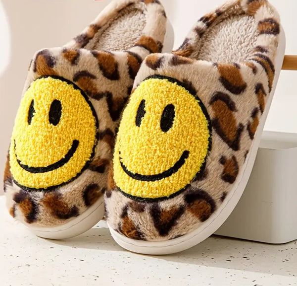 Leopard Smiley Slippers