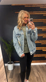 Distressed Oversized Denim Jacket