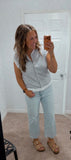 Striped Button Cardigan Top