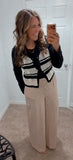 Black Boho Tie Vest