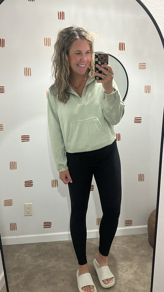 On The Move Quarter Zip (Sage)
