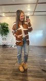 Striped Cardigan (Rust)