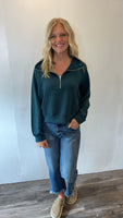 Scuba Girl Quarter Zip (Green)