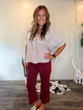 Striped Button Detail Top