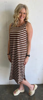Brown Striped Dress