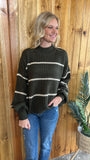 Samantha Striped Sweater (Olive)