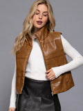 Leather Vest (Camel)