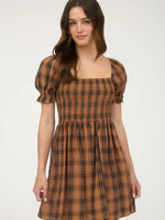 Plaid Smock Dress