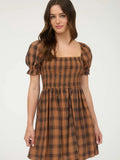 Plaid Smock Dress