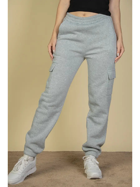Drawstring Cargo Sweats (Grey)