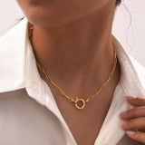 18K Free Circle Necklace (gold)