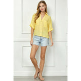 Yellow Button Up Tee