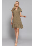 Tencel Tiered Dress (Olive)