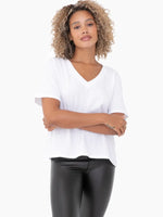 V Neck Top (White)