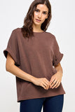 Basic Girl Ribbed Tee (Hazelnut)