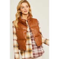 Sheena Puffer Vest (Camel)