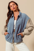 Quilted Jacket (Denim)