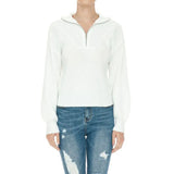 Beth Zip Up Sweater (Ivory)