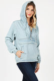 Hooded Denim Half Zip